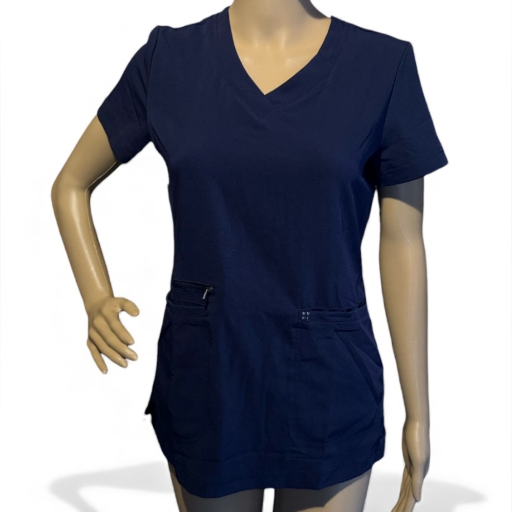 💰BOGO FREE White Cross Scrub Top NWT